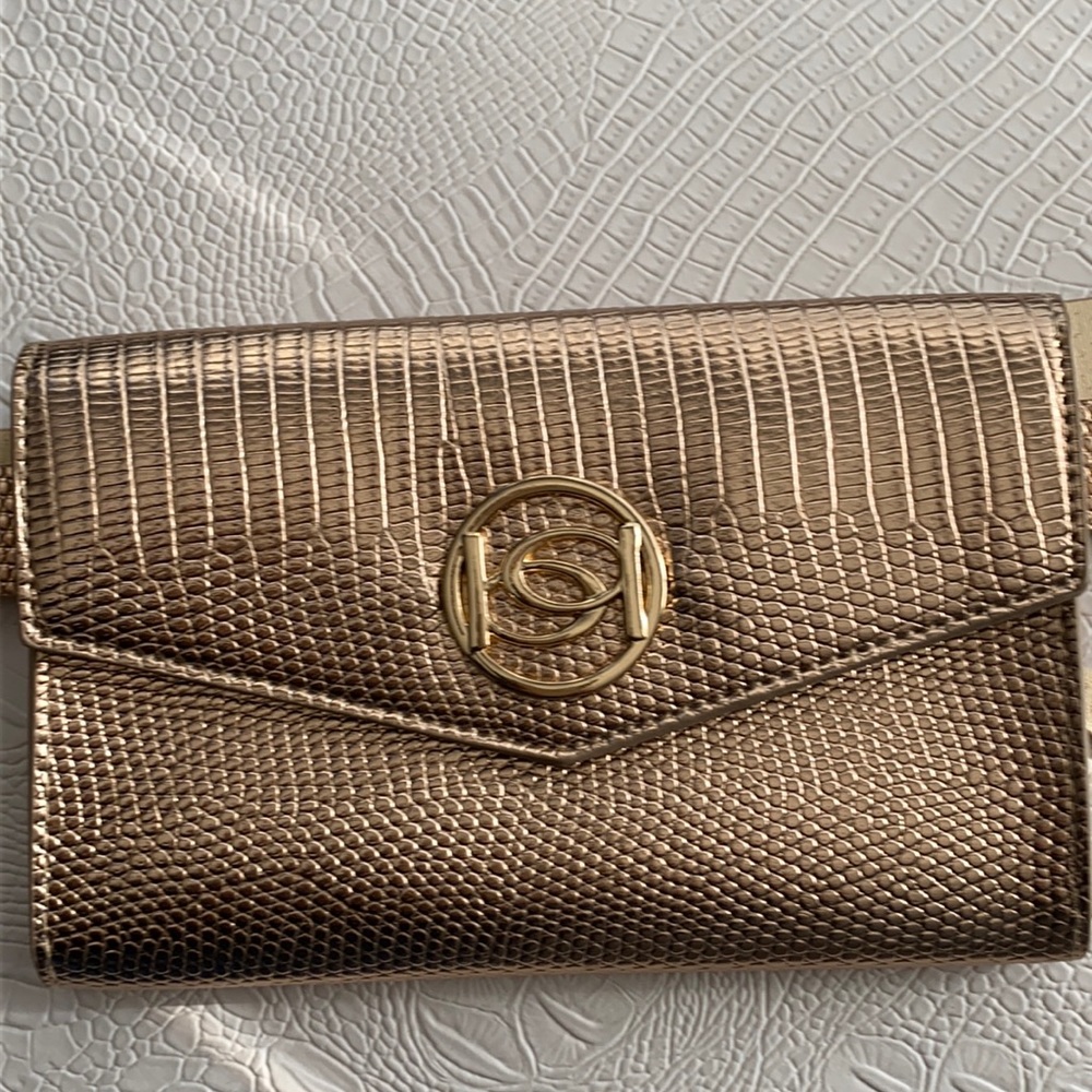 NWT—Bebe Golden Gold Belt Bag - Picture 6 of 9